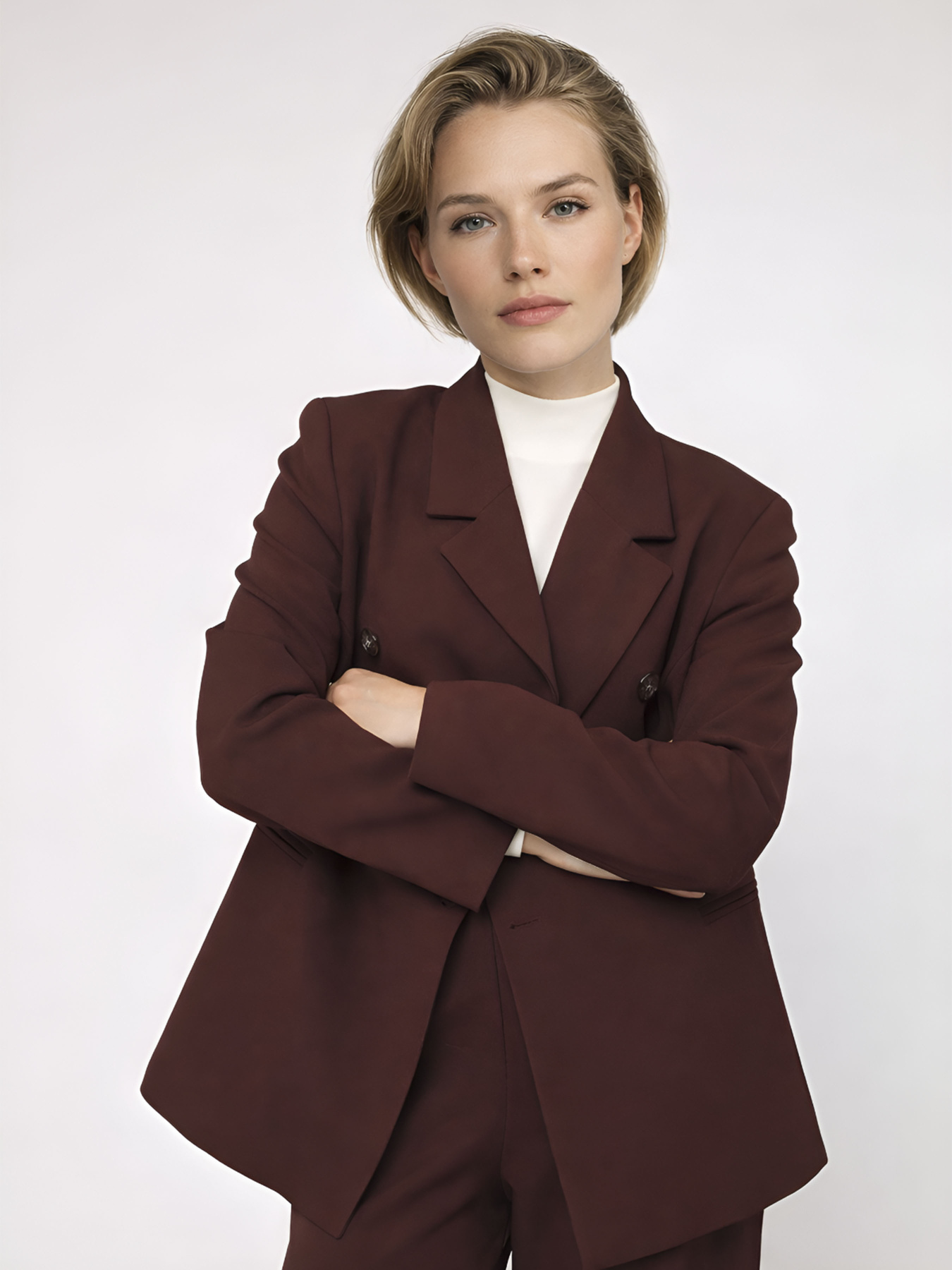 Жакет жіночий  колір темно-коричневий ЦБ-00284422 модель ЦБ-00284422 Фото