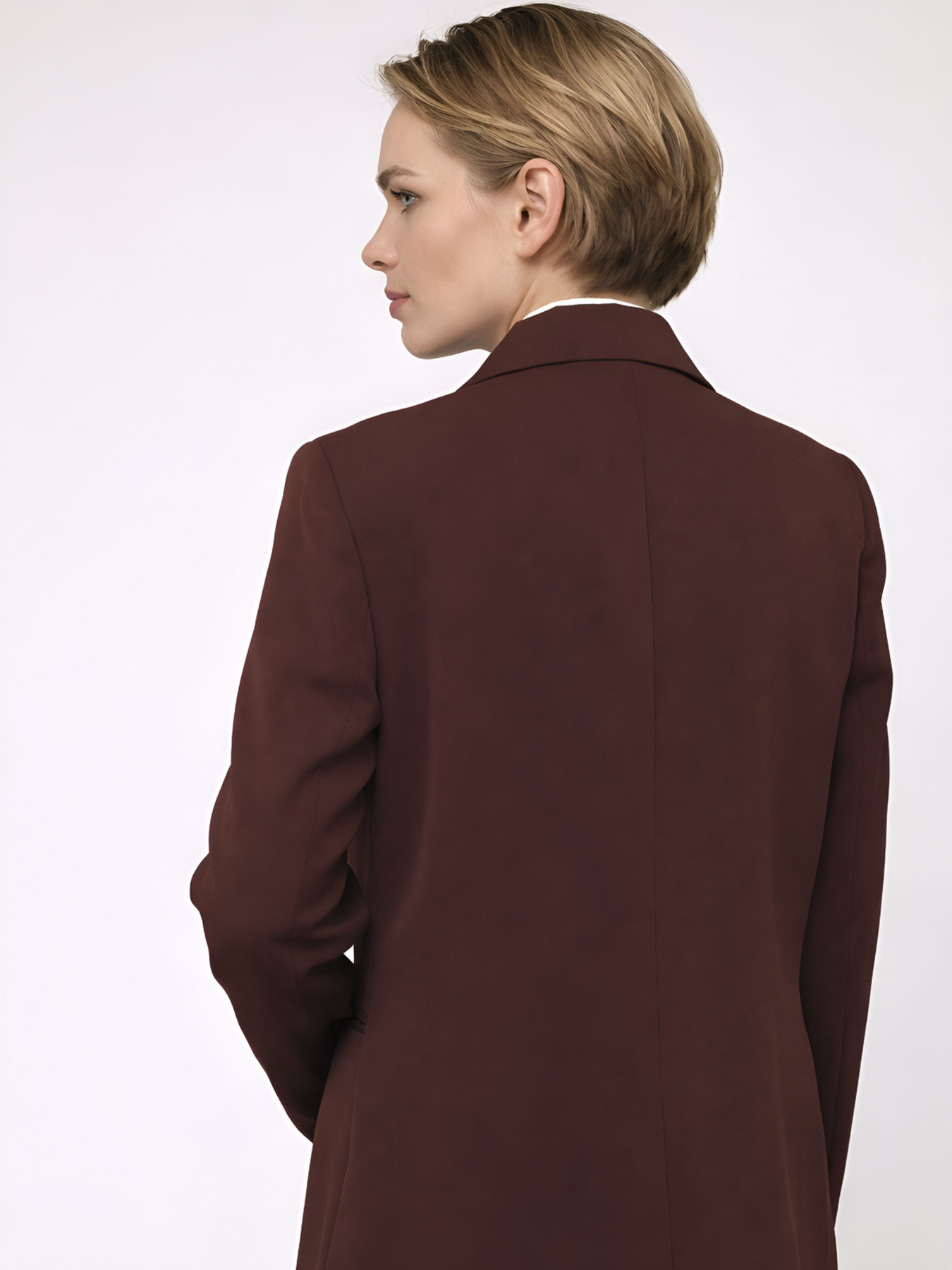 Жакет жіночий  колір темно-коричневий ЦБ-00284422 модель ЦБ-00284422 Фото