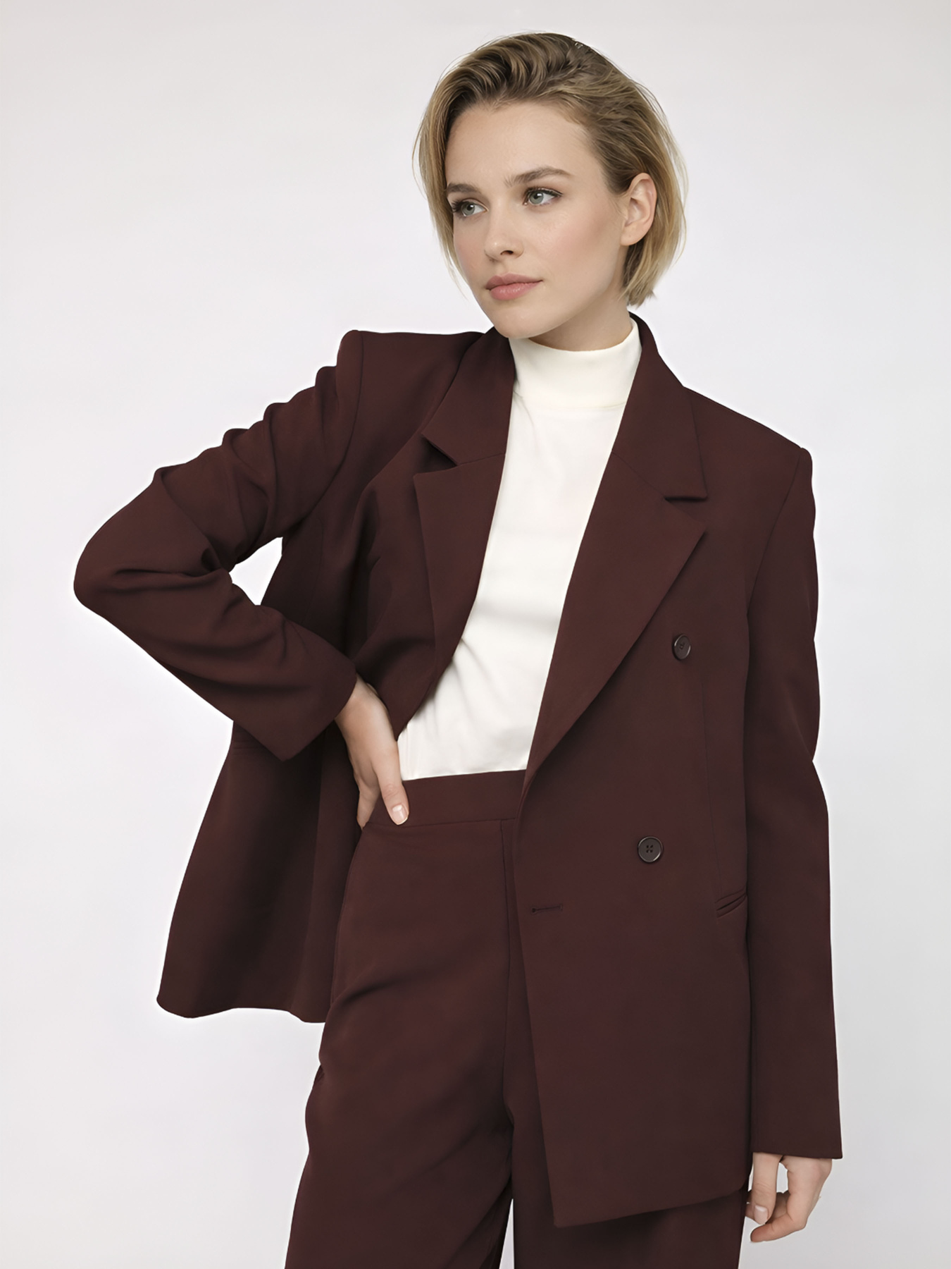 Жакет жіночий  колір темно-коричневий ЦБ-00284422 модель ЦБ-00284422 Фото