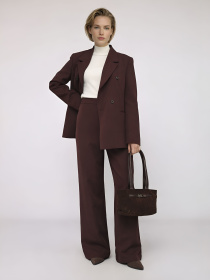 Жакет жіночий  колір темно-коричневий ЦБ-00284422 модель ЦБ-00284422 Фото