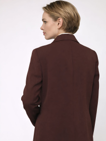 Жакет жіночий  колір темно-коричневий ЦБ-00284422 модель ЦБ-00284422 Фото