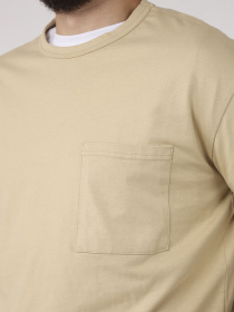 Футболка з довгим рукавом чоловіча  колір бежевий ЦБ-00284935 модель ЦБ-00284935 Фото