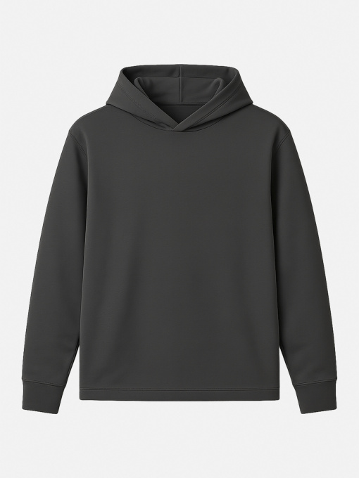 Футболка з довгим рукавом та капюшоном чоловіча  колір графіт ЦБ-00284939 модель ЦБ-00284939 Фото