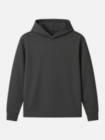 Футболка з довгим рукавом та капюшоном чоловіча  колір графіт ЦБ-00284939 модель ЦБ-00284939 Фото