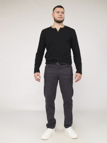 Футболка з довгим рукавом чоловіча  колір чорний ЦБ-00284940 модель ЦБ-00284940 Фото