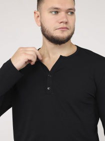 Футболка з довгим рукавом чоловіча  колір чорний ЦБ-00284940 модель ЦБ-00284940 Фото
