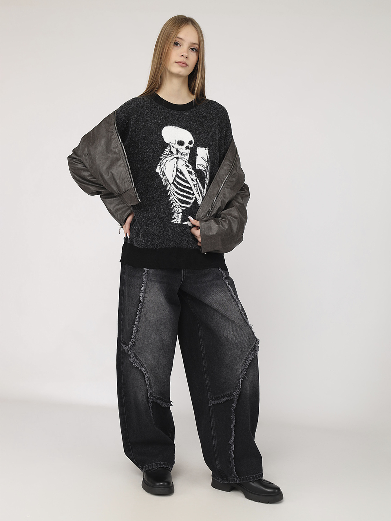 Джемпер жіночий  колір чорний ЦБ-00285265 модель ЦБ-00285265 Фото