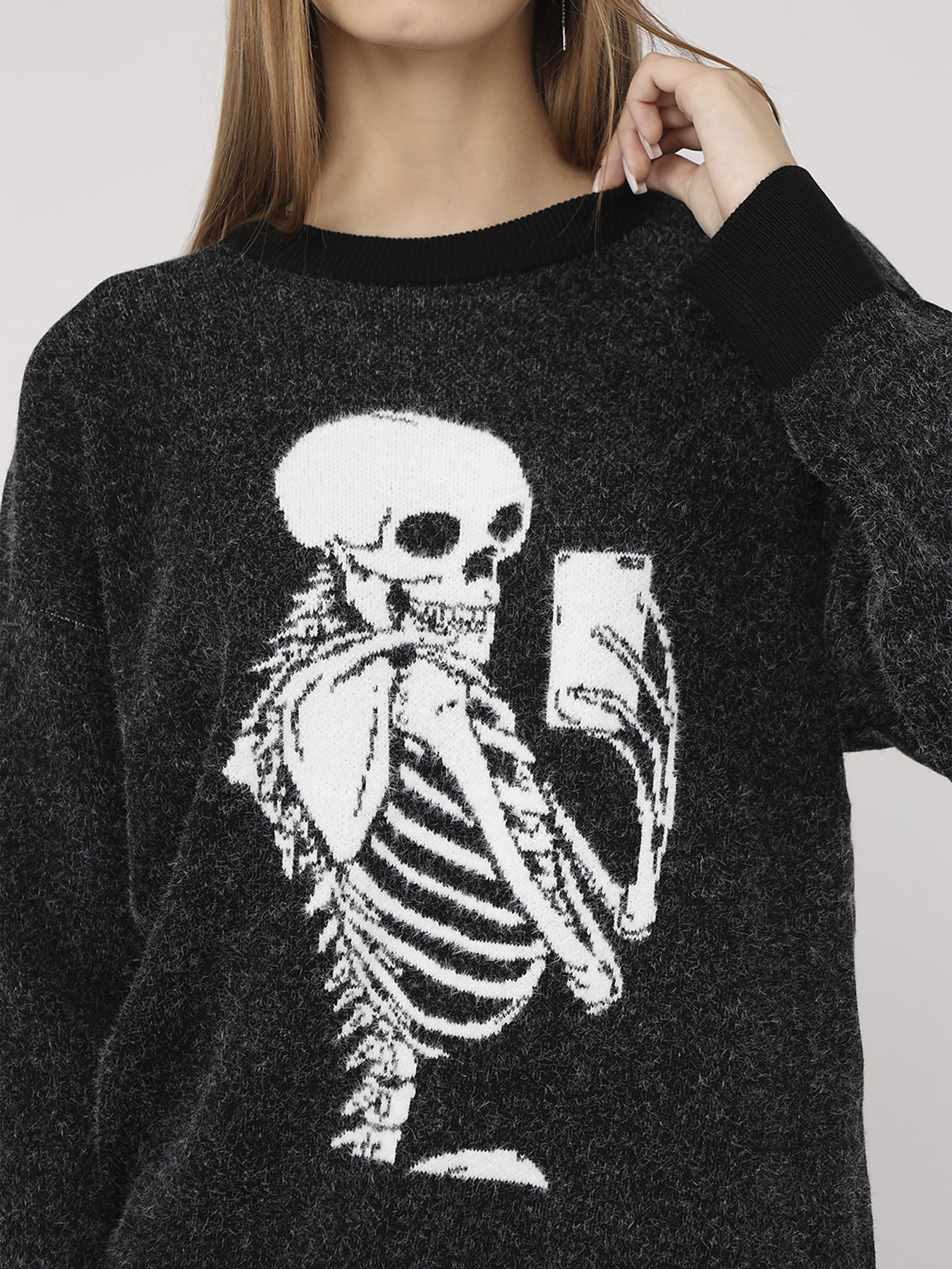 Джемпер жіночий  колір чорний ЦБ-00285265 модель ЦБ-00285265 Фото