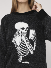 Джемпер жіночий  колір чорний ЦБ-00285265 модель ЦБ-00285265 Фото