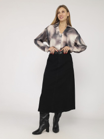 Жіноча сорочка з довгим рукавом  колір сірий ЦБ-00285490 модель ЦБ-00285490 Фото