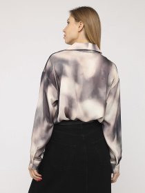 Жіноча сорочка з довгим рукавом  колір сірий ЦБ-00285490 модель ЦБ-00285490 Фото