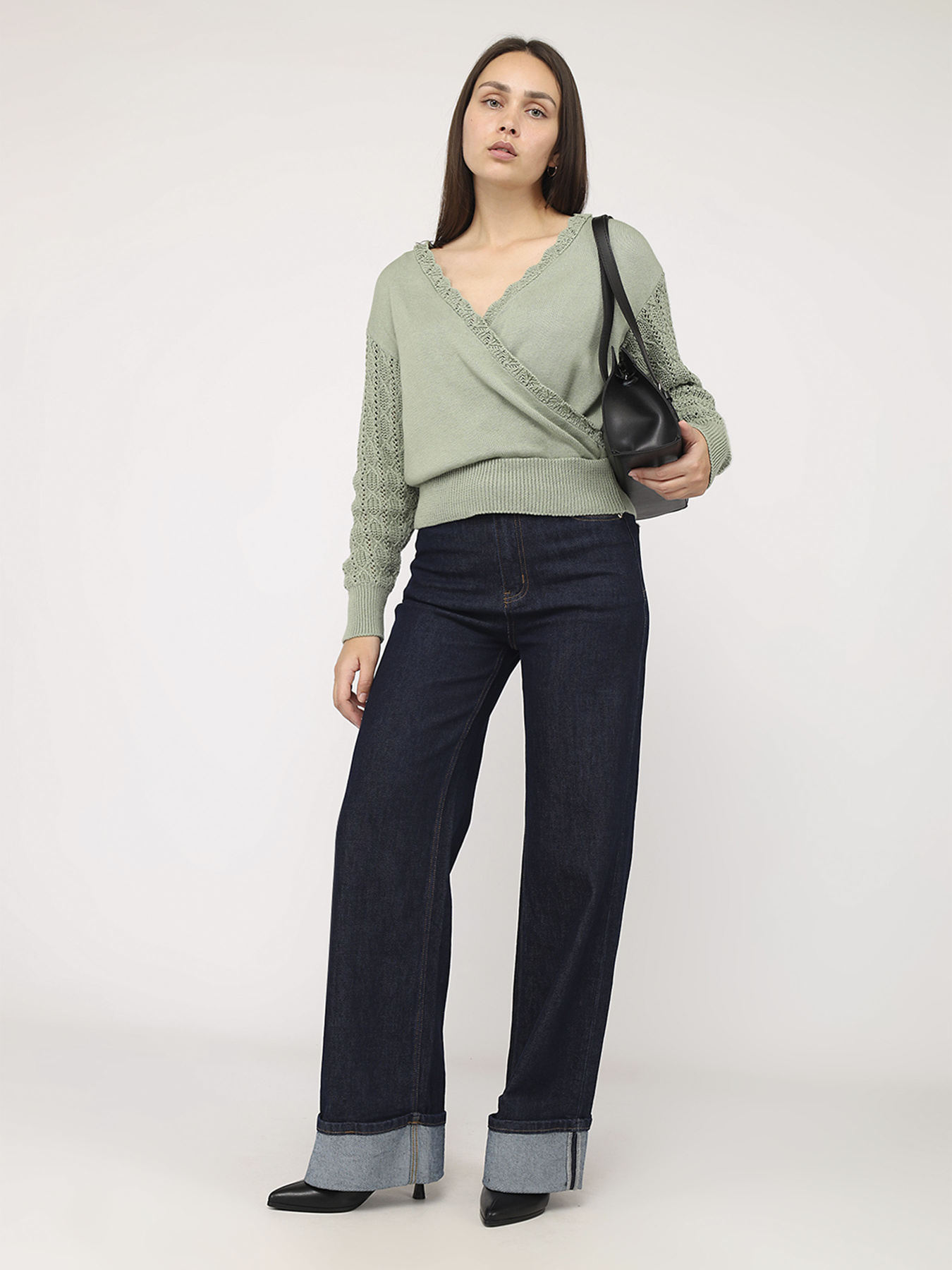 Пуловер женский цвет зеленый ЦБ-00285726 модель ЦБ-00285726 Пуловер женский цвет зеленый ЦБ-00285726 модель ЦБ-00285726 Фото