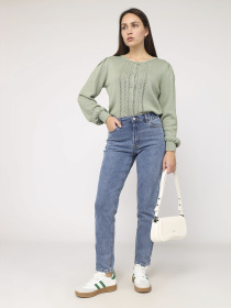 Кардиган жіночий  колір зелений ЦБ-00285729 модель ЦБ-00285729 Фото