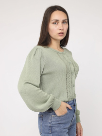 Кардиган жіночий  колір зелений ЦБ-00285729 модель ЦБ-00285729 Фото