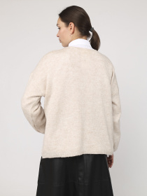 Пуловер жіночий  колір бежевий ЦБ-00285739 модель ЦБ-00285739 Фото