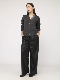 Кардиган жіночий  колір темно-сірий ЦБ-00285750 модель ЦБ-00285750 Фото