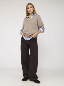 Пуловер женский цвет бежевый ЦБ-00285986 модель ЦБ-00285986 Пуловер женский цвет бежевый ЦБ-00285986 модель ЦБ-00285986 Фото