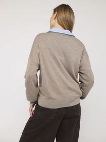 Пуловер женский цвет бежевый ЦБ-00285986 модель ЦБ-00285986 Пуловер женский цвет бежевый ЦБ-00285986 модель ЦБ-00285986 Фото