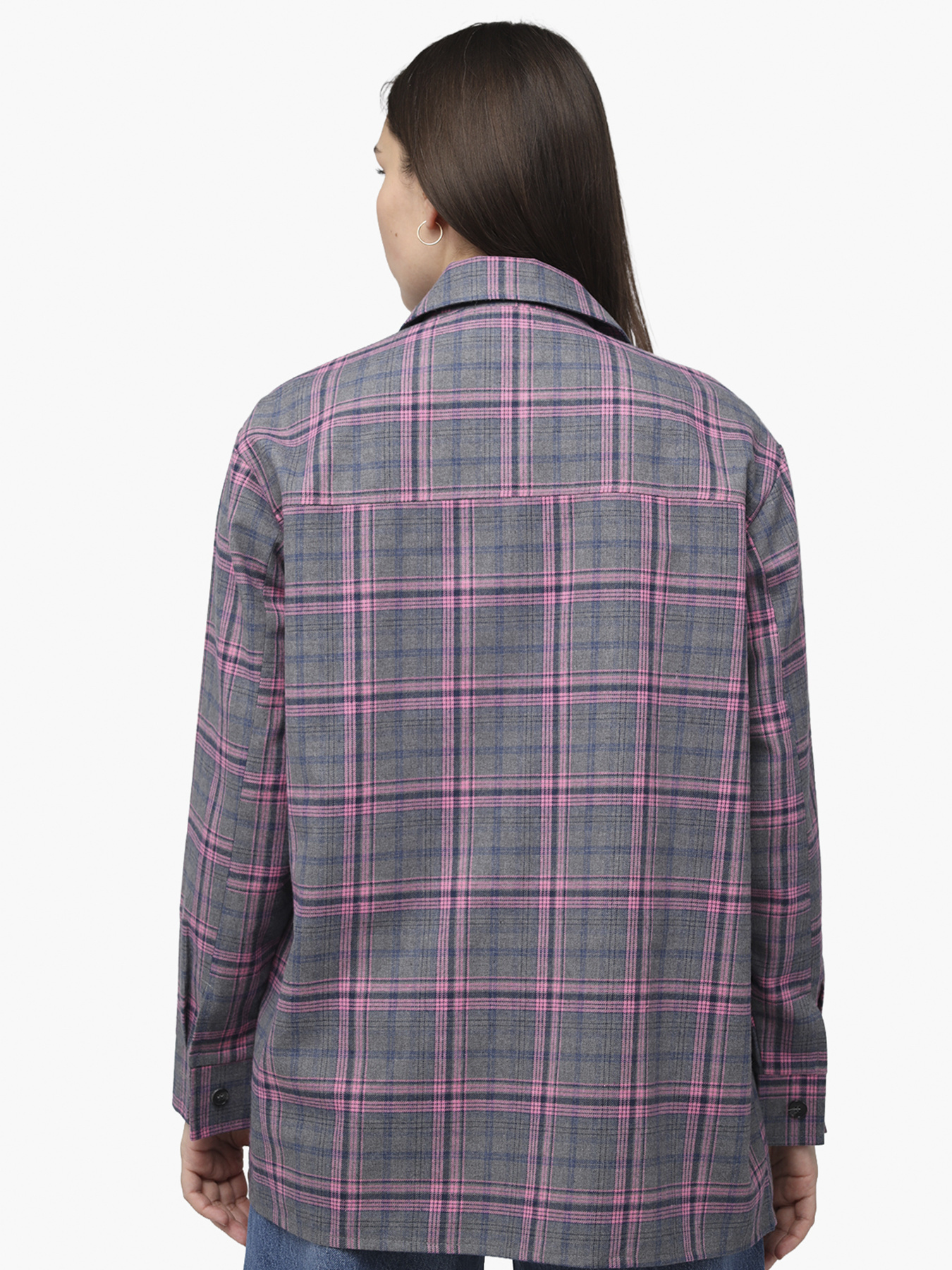 Сорочка з довгим рукавом жіноча  колір рожевий ЦБ-00286259 модель ЦБ-00286259 Фото