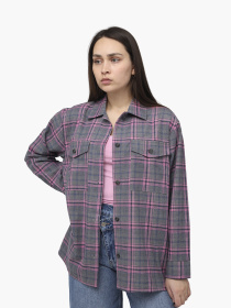 Сорочка з довгим рукавом жіноча  колір рожевий ЦБ-00286259 модель ЦБ-00286259 Фото