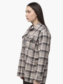 Рубашка с длинным рукавом женская  цвет коричневый ЦБ-00286263 модель ЦБ-00286263 Фото