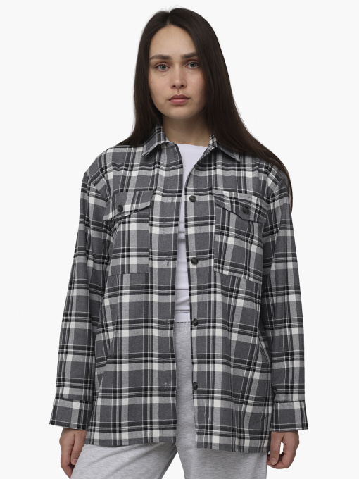 Рубашка с длинным рукавом женская  цвет черный ЦБ-00286264 модель ЦБ-00286264 Фото