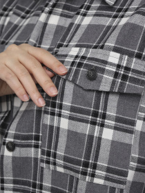 Рубашка с длинным рукавом женская цвет черный ЦБ-00286264 модель ЦБ-00286264 Рубашка с длинным рукавом женская цвет черный ЦБ-00286264 модель ЦБ-00286264 Фото