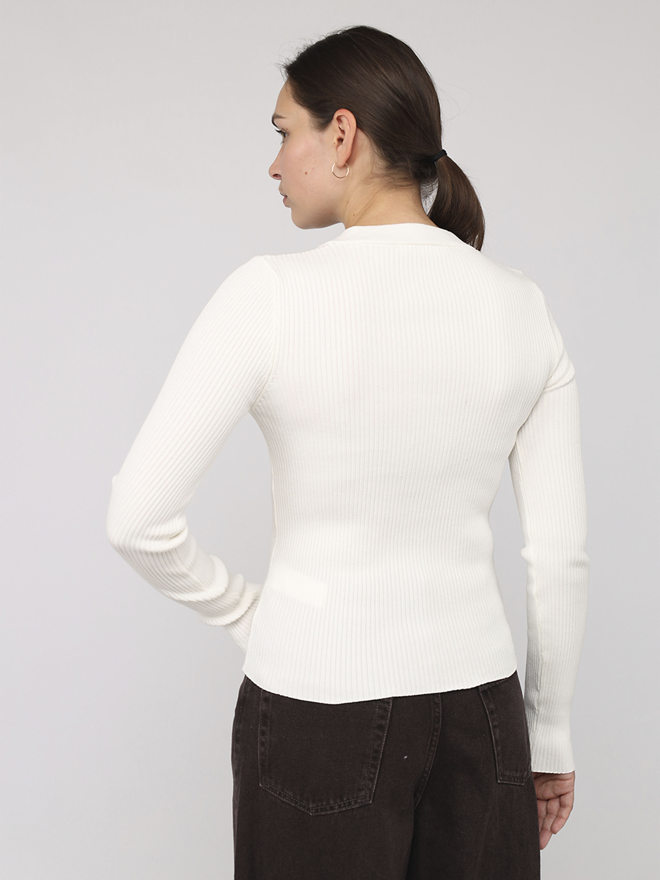 Пуловер жіночий  колір молочний ЦБ-00286562 модель ЦБ-00286562 Фото
