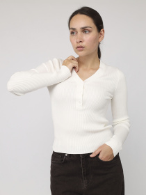Пуловер жіночий  колір молочний ЦБ-00286562 модель ЦБ-00286562 Фото