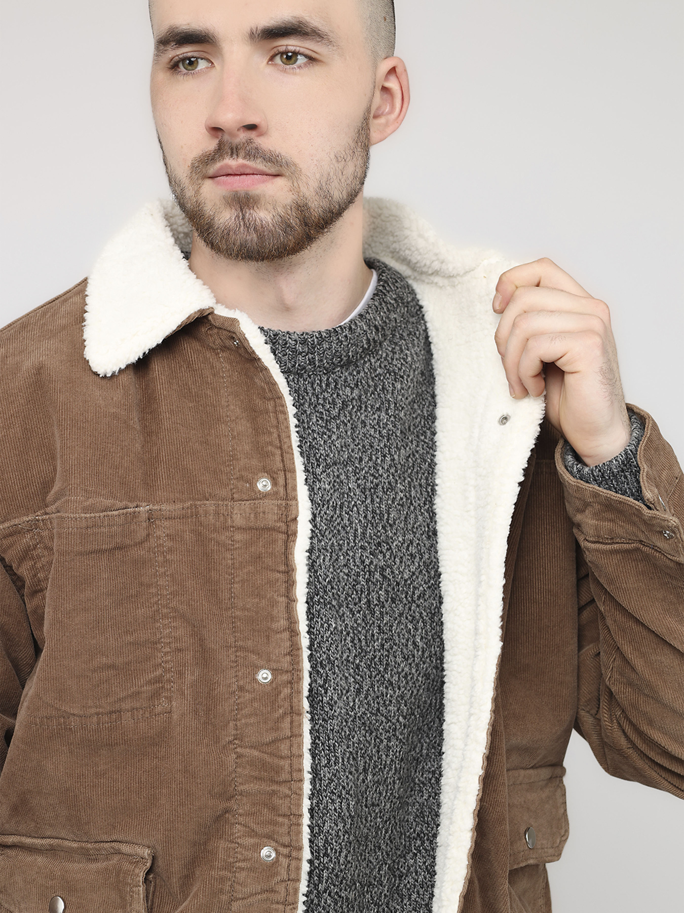 Куртка чоловіча  колір бежевий ЦБ-00286646 модель ЦБ-00286646 Фото