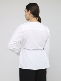 Рубашка с длинным рукавом женская  цвет белый ЦБ-00287022 модель ЦБ-00287022 Фото