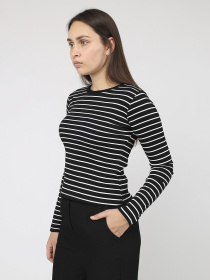 Футболка з довгим рукавом жіноча  колір чорний ЦБ-00287111 модель ЦБ-00287111 Фото