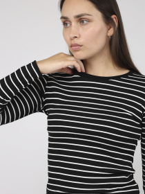 Футболка з довгим рукавом жіноча  колір чорний ЦБ-00287111 модель ЦБ-00287111 Фото