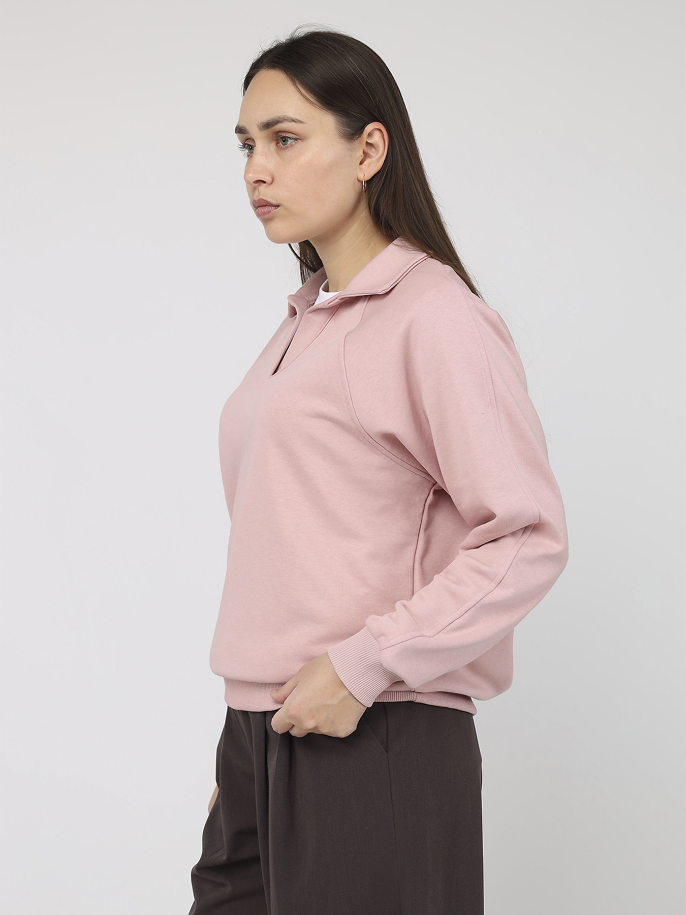 Світшот жіночий  колір рожевий ЦБ-00287132 модель ЦБ-00287132 Фото