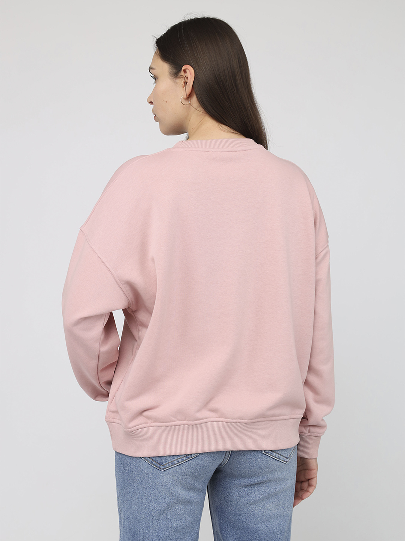 Світшот жіночий  колір рожевий ЦБ-00287133 модель ЦБ-00287133 Фото