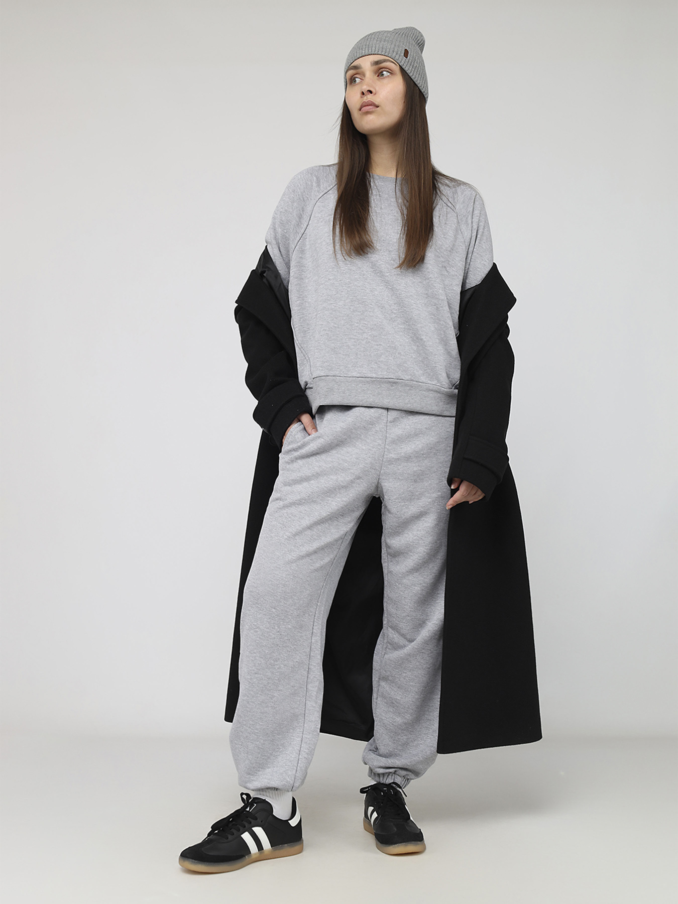 Світшот жіночий  колір сірий ЦБ-00287135 модель ЦБ-00287135 Фото