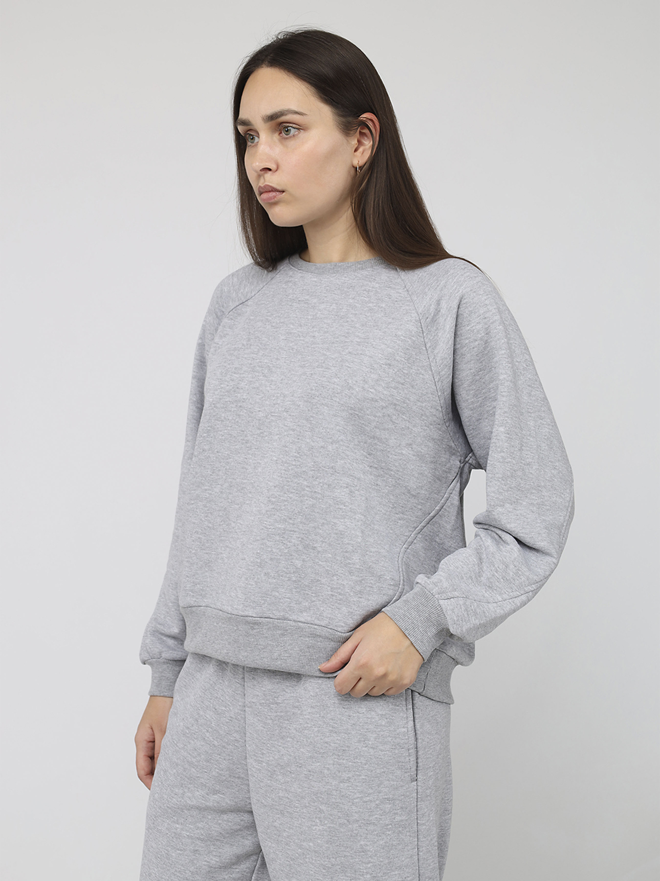 Світшот жіночий  колір сірий ЦБ-00287135 модель ЦБ-00287135 Фото