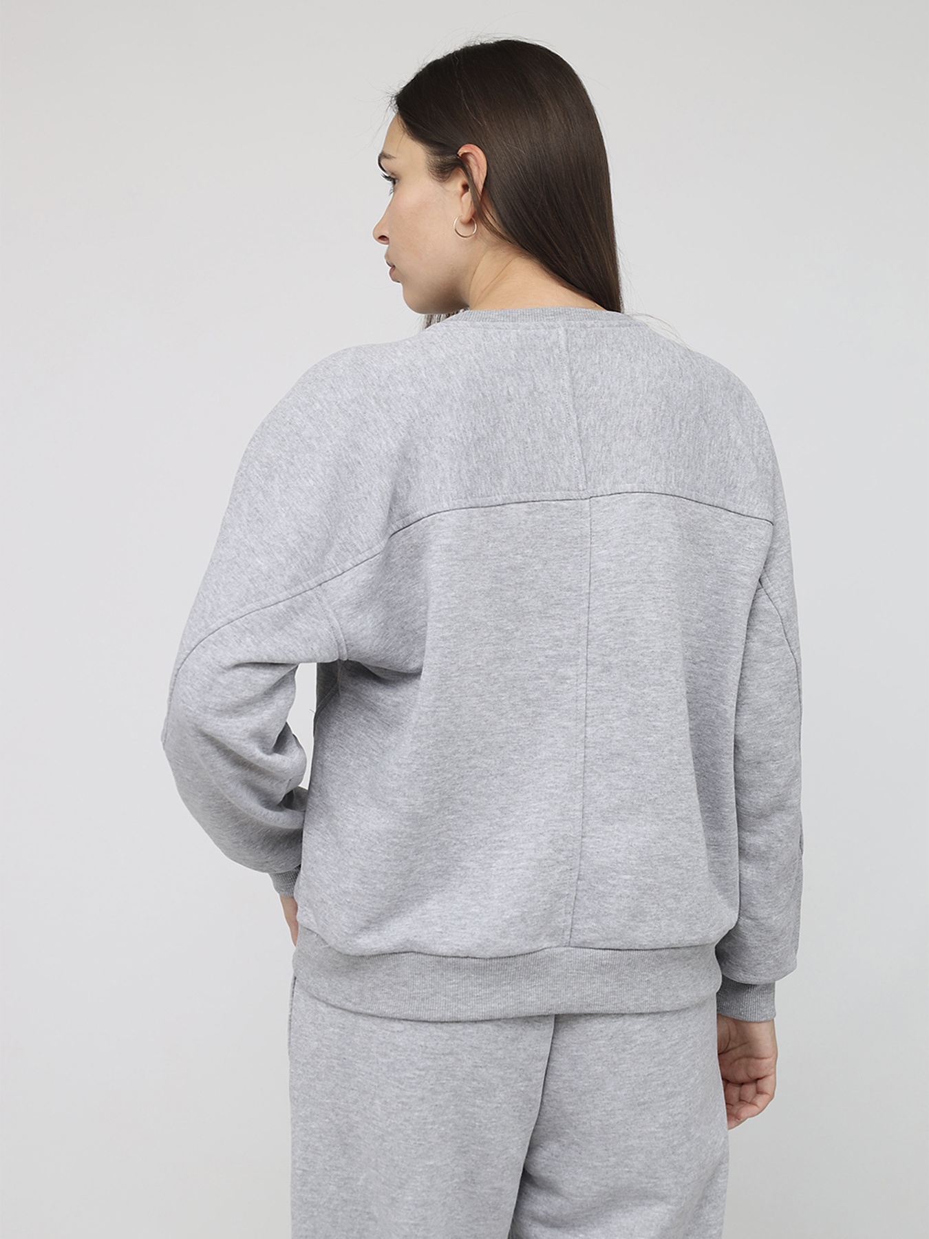 Світшот жіночий  колір сірий ЦБ-00287135 модель ЦБ-00287135 Фото