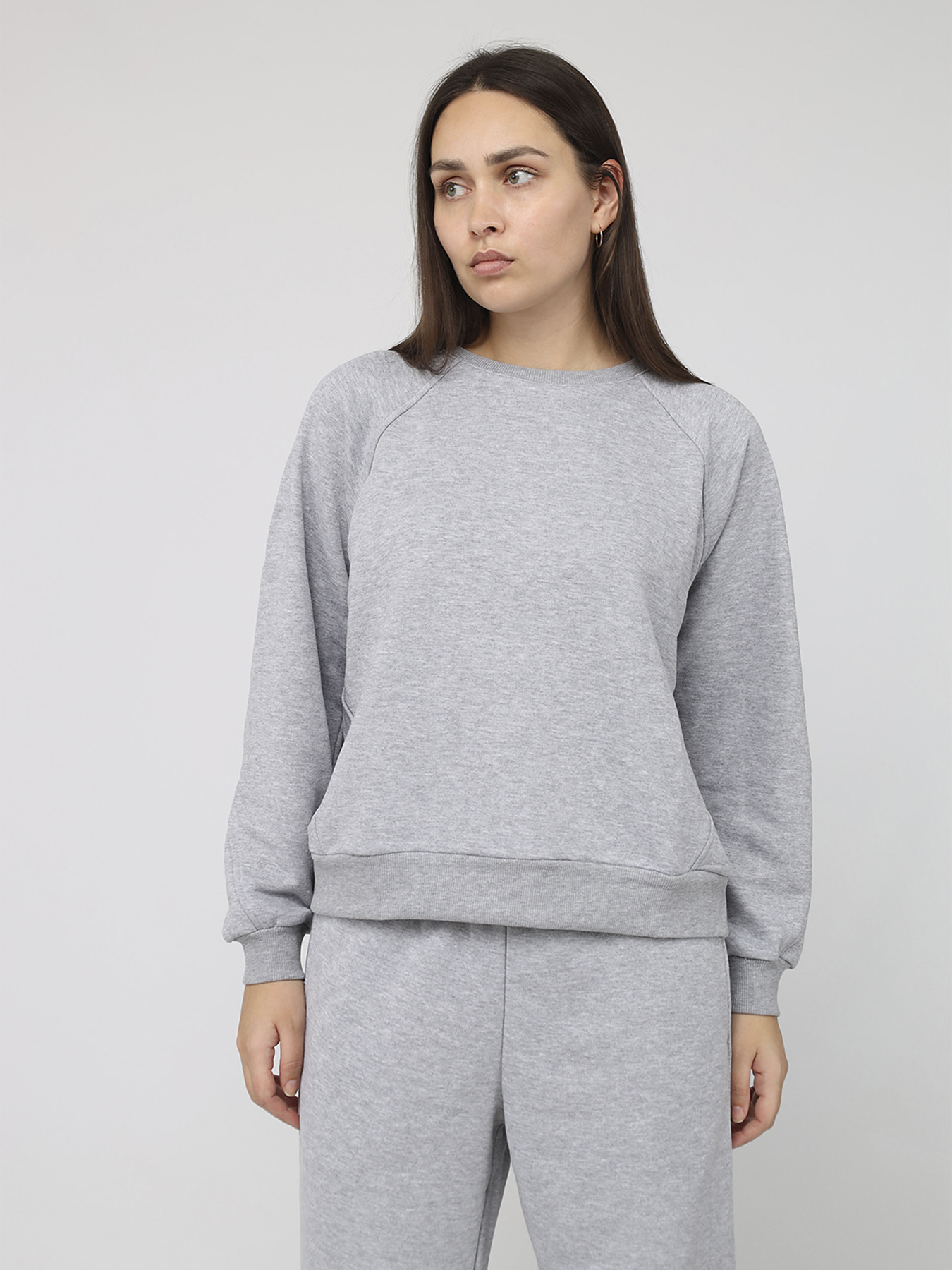 Світшот жіночий  колір сірий ЦБ-00287135 модель ЦБ-00287135 Фото