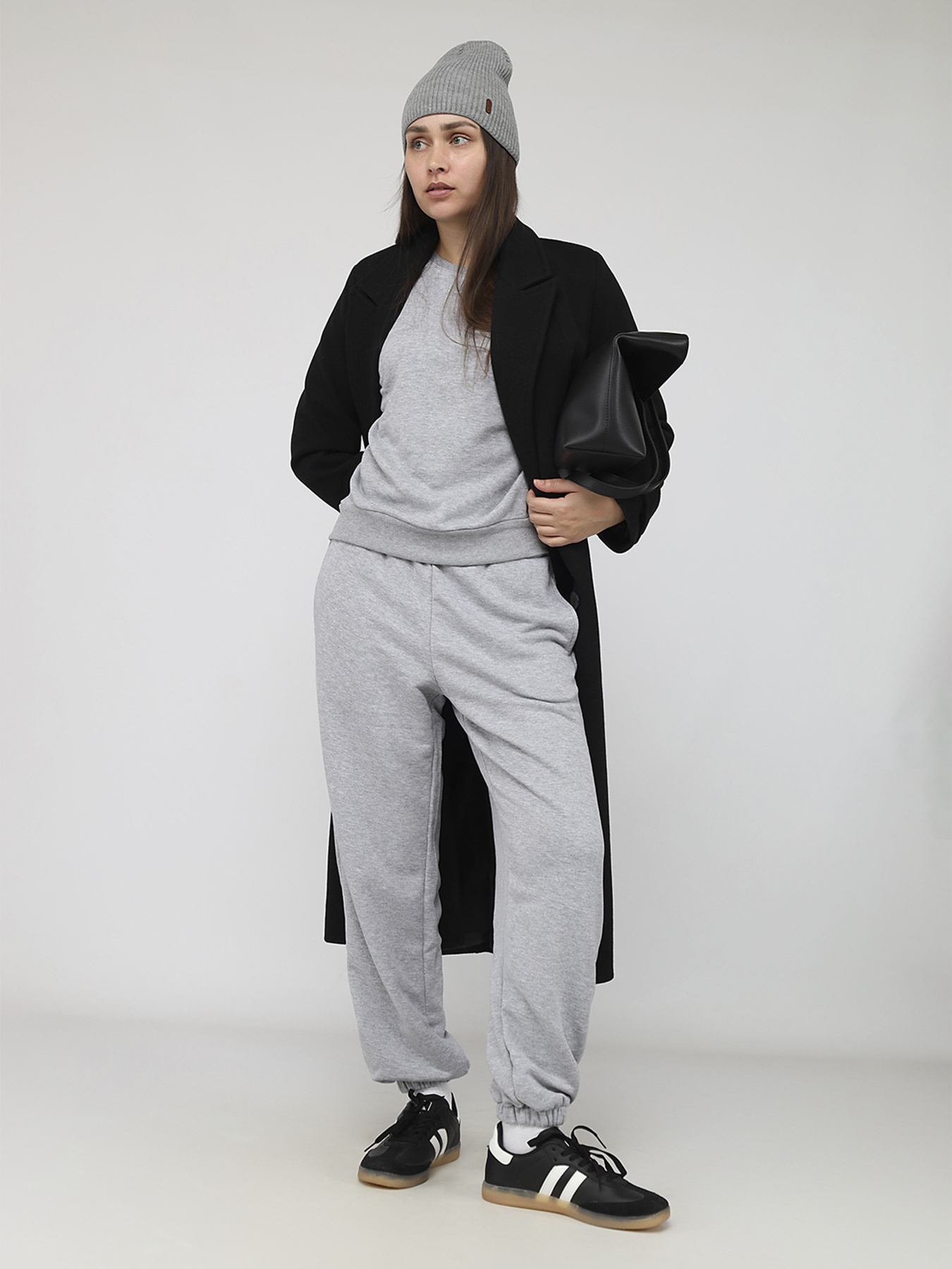 Штани спортивні жіночі  колір сірий ЦБ-00287136 модель ЦБ-00287136 Фото