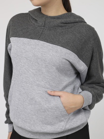 Худи женское  цвет серый ЦБ-00287137 модель ЦБ-00287137 Фото