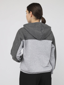 Худи женское  цвет серый ЦБ-00287137 модель ЦБ-00287137 Фото