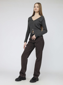 Кардиган женский цвет темно-серый ЦБ-00287460 модель ЦБ-00287460 Кардиган женский цвет темно-серый ЦБ-00287460 модель ЦБ-00287460 Фото