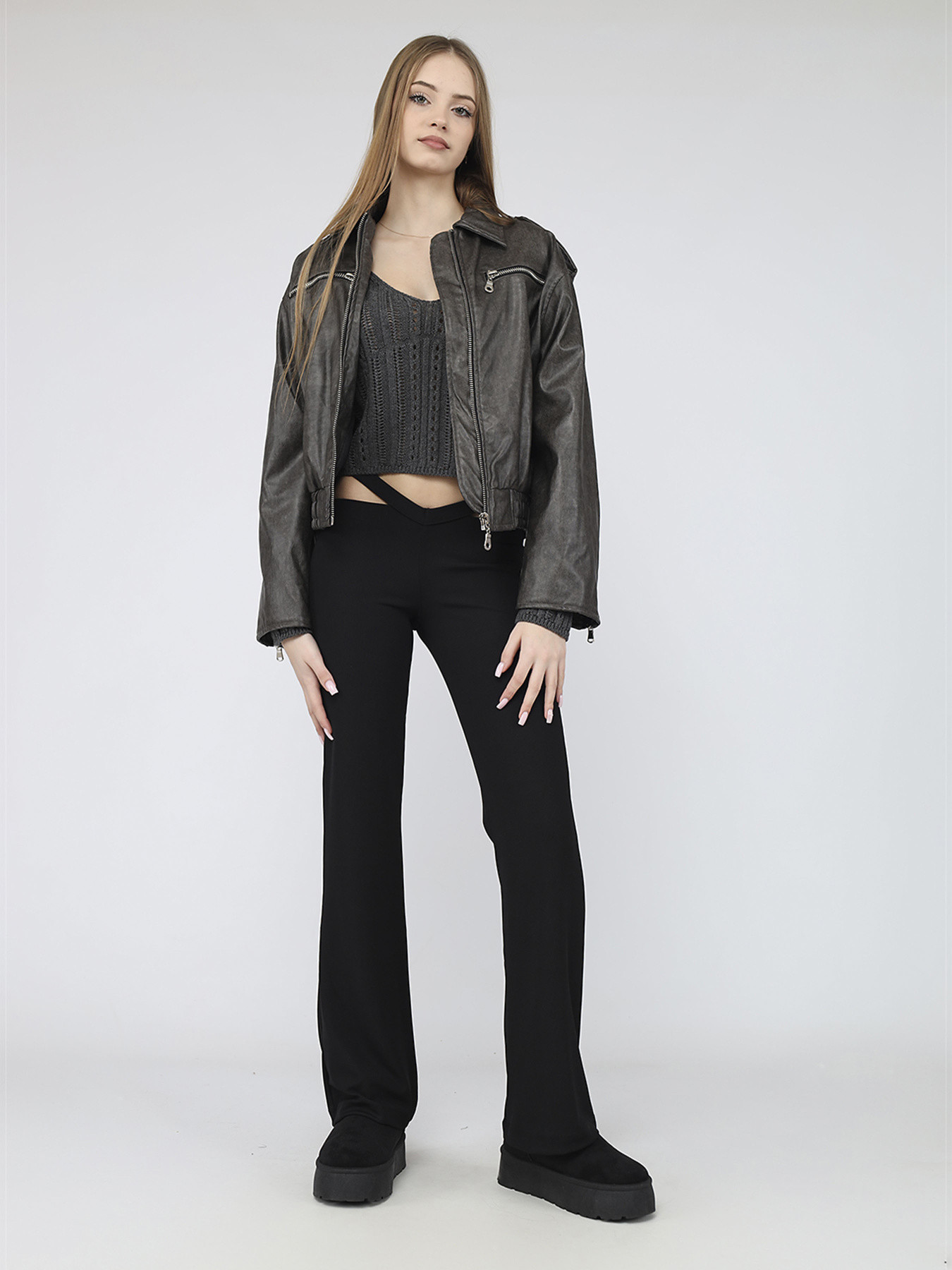 Джемпер женский  цвет темно-серый ЦБ-00287461 модель ЦБ-00287461 Фото