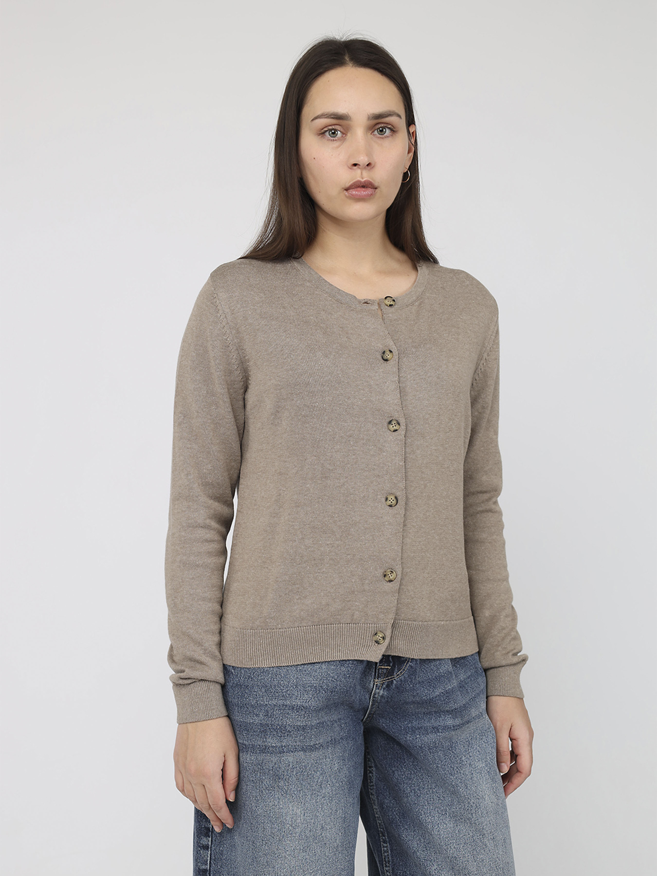 Кардиган женский  цвет капучино ЦБ-00287463 модель ЦБ-00287463 Фото