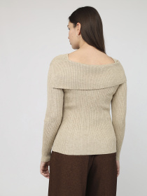 Джемпер жіночий  колір бежевий ЦБ-00287464 модель ЦБ-00287464 Фото