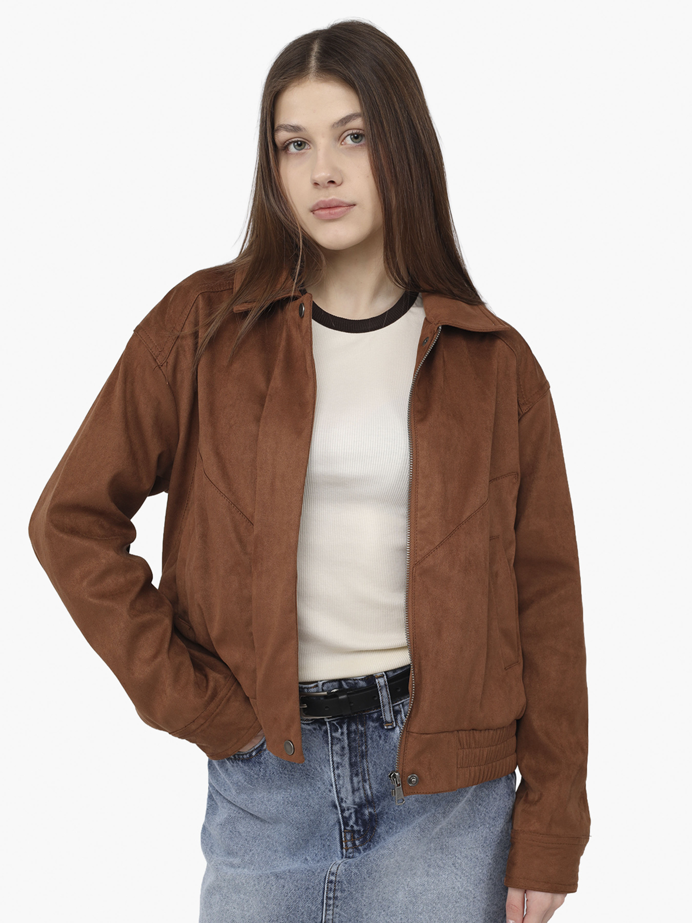 Куртка женская  цвет коричневый ЦБ-00288024 модель ЦБ-00288024 Фото
