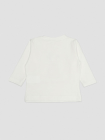 Футболка з довгим рукавом для дівчинки  колір молочний ЦБ-00288373 модель ЦБ-00288373 Фото
