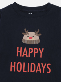 Футболка з довгим рукавом для хлопчика  колір темно-синій ЦБ-00288374 модель ЦБ-00288374 Фото