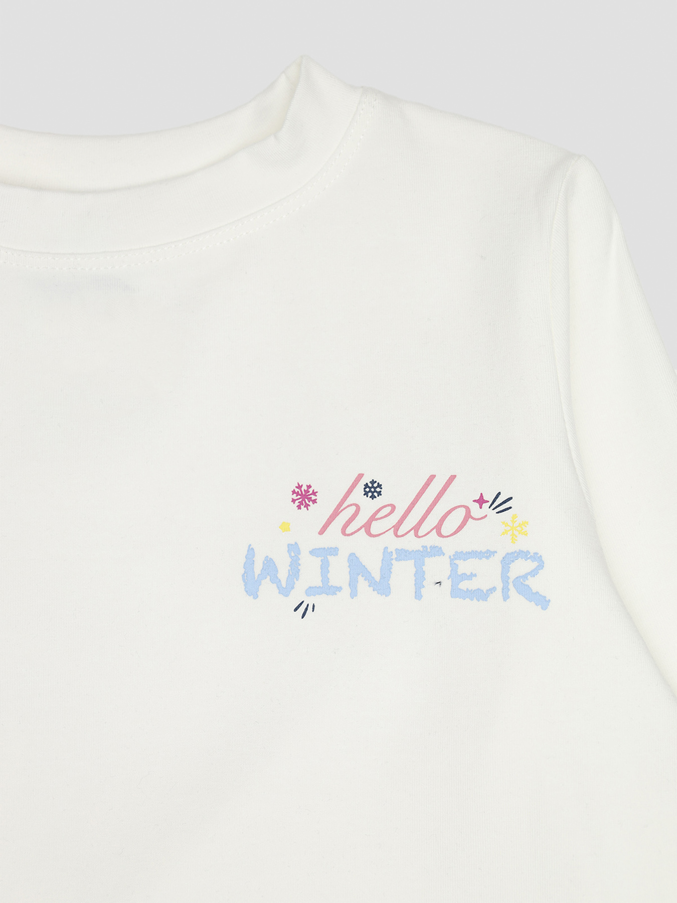 Футболка з довгим рукавом для дівчинки  колір молочний ЦБ-00288375 модель ЦБ-00288375 Фото